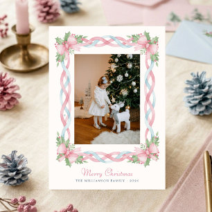 Lazos de Acuarela Preppy Navidad Foto