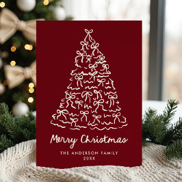 Lazos de árbol de Navidad caprichosos Cranberry Si