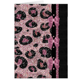 Lazos de cinta de estampado de leopardo rosa RAB R