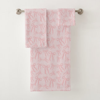 Lazos de cinta rosa boho en polvo rosa suave