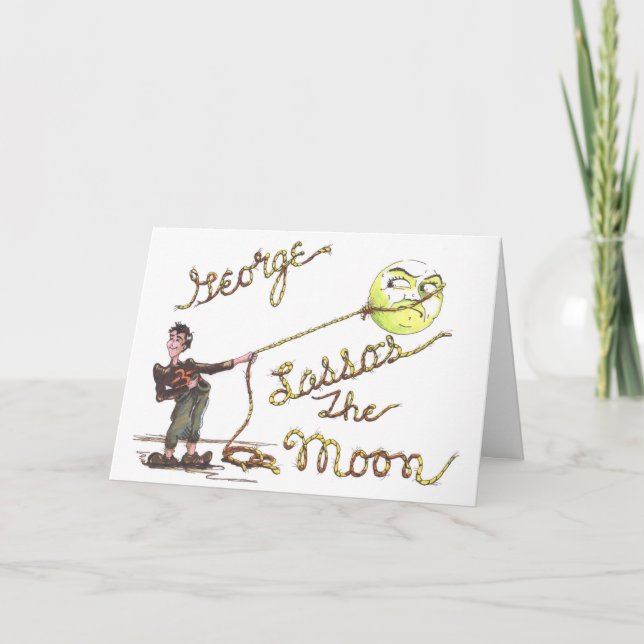 Lazos de George la tarjeta de Navidad de la luna (Anverso)