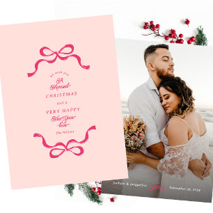 Lazos de Navidad Casados Retro Rosa Foto