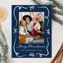 Lazos Dibujados a Mano Caprichosos Navidad Foto Az