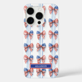 Lazos Patrióticos En Rayas Fundas Monogramadas Cas