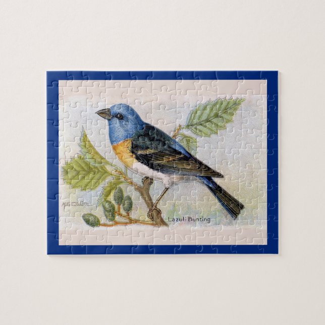 Lazuli Bunting Bird Puzzle (Horizontal)