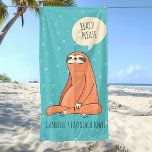 Lazy Day Sloth Beach Toalla<br><div class="desc">Lazy Day Sloth Beach Toalla - Nada mejor que un día de verano perezoso en la playa y nada dice que relajarse como este lodo superfunky. ¡Playa, por favor! Esta es la toalla de última generación durante largos días en la playa, tumbándose y viendo las olas entrar. Personalizar el texto...</div>