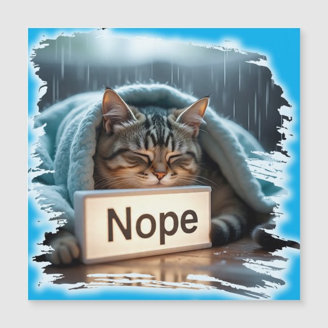 Lazy funny cat design (Anverso)