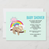 Lazy Slote lindo con Baby Shower Sun & Rainbow