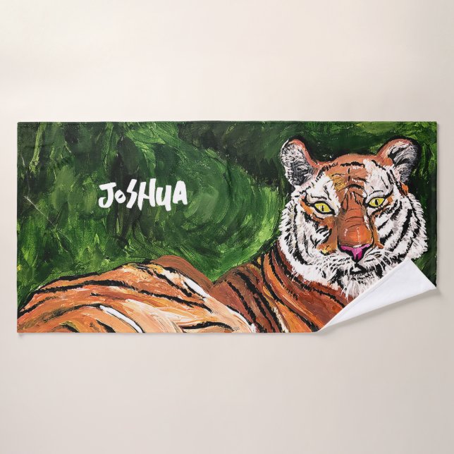 Lazy Tiger Personalizado (Toalla de baño)
