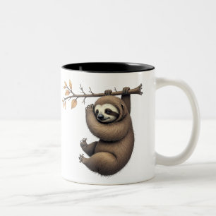 Lazy Vibes Sloth Mug - Copa de café dulce y saltea