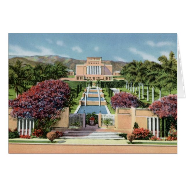 LDS Mormon Temple Laie Oahu Hawaii (Anverso (Horizontal))