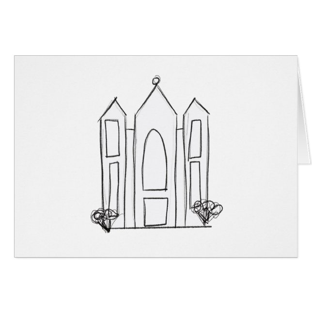 LDS Salt Lake City Temple simple mormón moderno (Anverso (Horizontal))