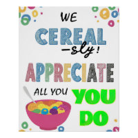 Le Agradecemos Con Cereal Poster