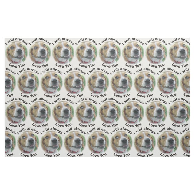 Le amaré siempre tela del beagle ("Cuarto gordo" (fat quarter))