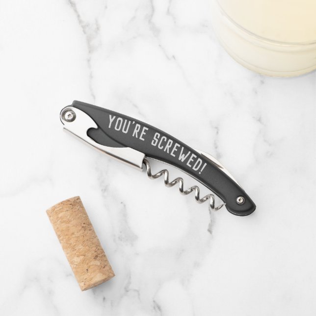 ¡Le atornillan! Sacacorchos (Anverso)