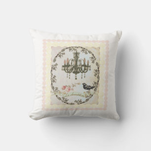 "Le Chandelier" Perlas y Rosas Almohada Reversible