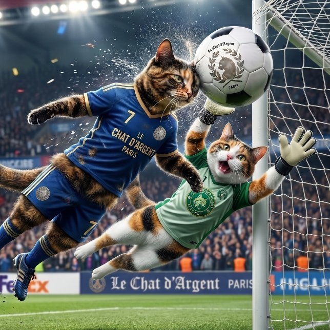 Le Chat d'Argent París Balón de Fútbol | Gato de P (Champions Forever )