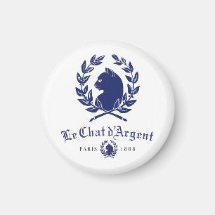 Le Chat d'Argent París Imán Redondo Clásico Azul