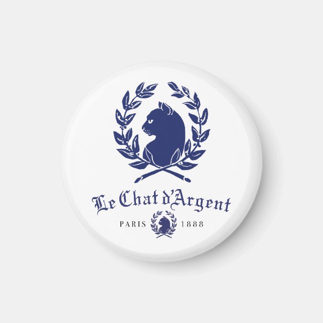 Le Chat d'Argent París Imán Redondo | Clásico Azul (Frente)