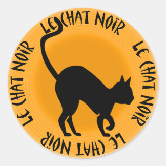 Le Chat Noir (Hoja de Pegatinas redondos)