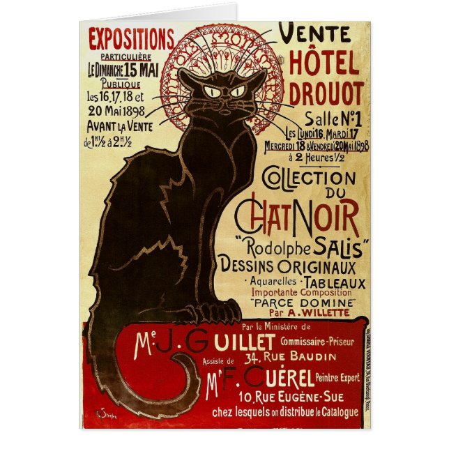 Le Chat Noir, Vente Hôtel Drouot (Frente)