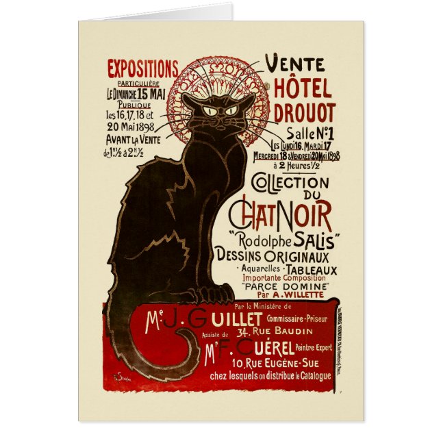 Le Chat Noir, Vente Hôtel Drouot (Frente)