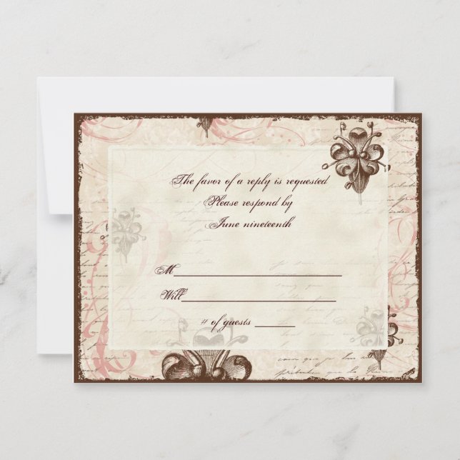 Le Chocolatier - Rosa, tarjeta RSVP (Anverso)