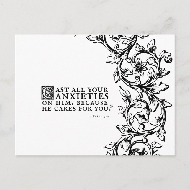 Le Cuida La Postal De Cita De La Biblia (Anverso)