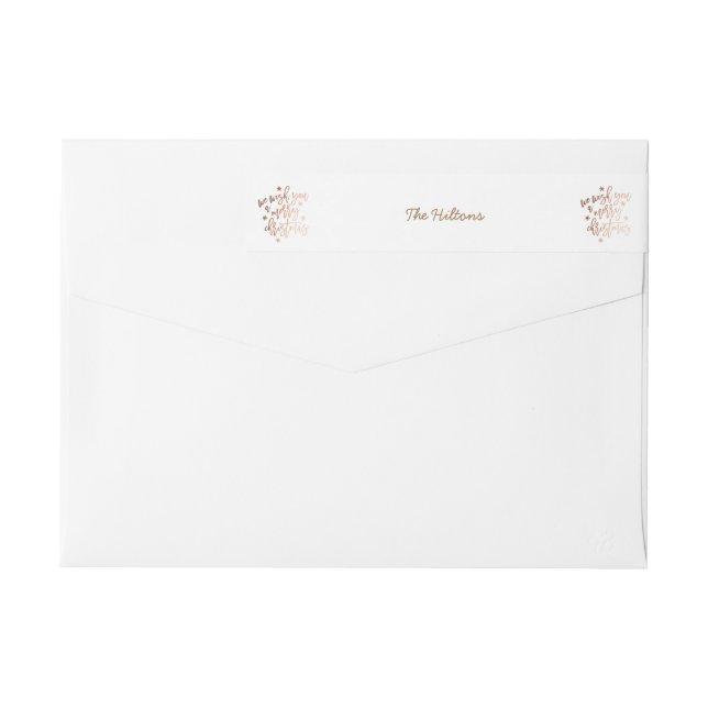 Le Deseamos Una Feliz Dirección De Relieve metaliz (Reverso)