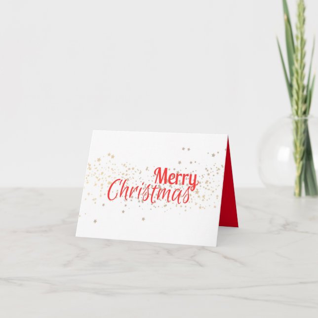 Le deseamos una tarjeta navideña plegada navideña (Anverso)