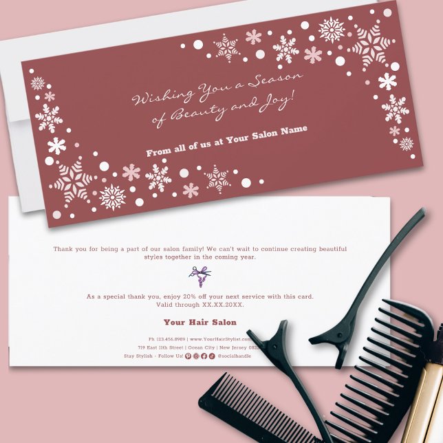 Le deseamos una temporada de belleza y una tarjeta (Wishing You a Season of Beauty and Joy Flat Card)