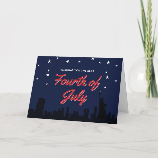 Le deseo la mejor tarjeta del 4 de julio (Anverso)