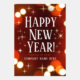 Le deseo un feliz Año Nuevo con estrellas y luces