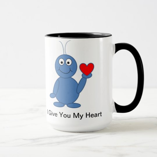 Le doy mi taza de café del corazón