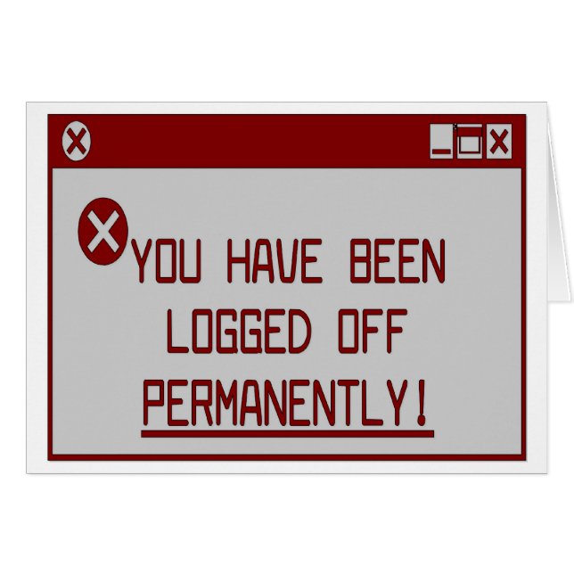 ¡Le han terminado una sesión permanentemente! (Anverso (Horizontal))