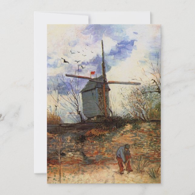 Le Moulin de la Galette por Vincent van Gogh (Anverso)