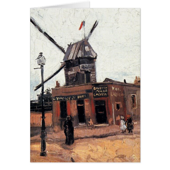 Le Moulin de la Galette por Vincent van Gogh (Frente)