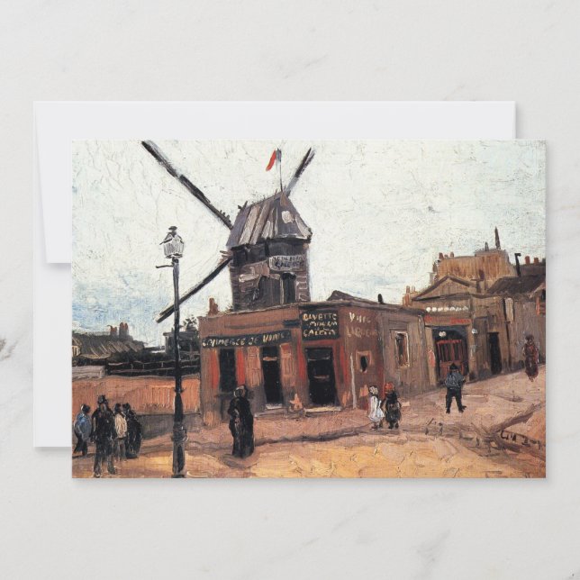 Le Moulin de la Galette por Vincent van Gogh (Anverso)