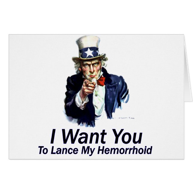 Le quiero: A la lanza mi Hemorrhoid (Anverso (Horizontal))