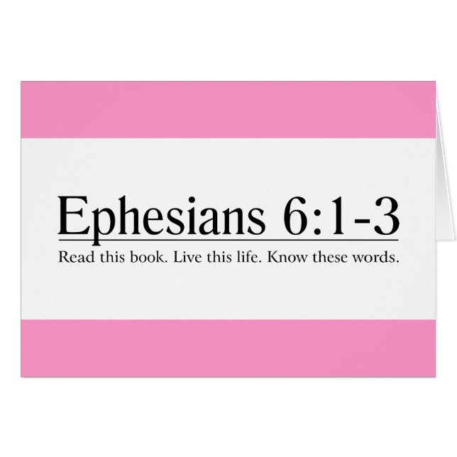 Lea el 6:1 de Ephesians de la biblia - 3 (Anverso (Horizontal))