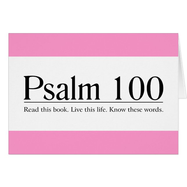 Lea el salmo 100 de la biblia (Anverso (Horizontal))