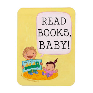 ¡Lea los libros, bebé! imán