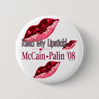 Lea mi botón del lápiz labial McCain/Palin