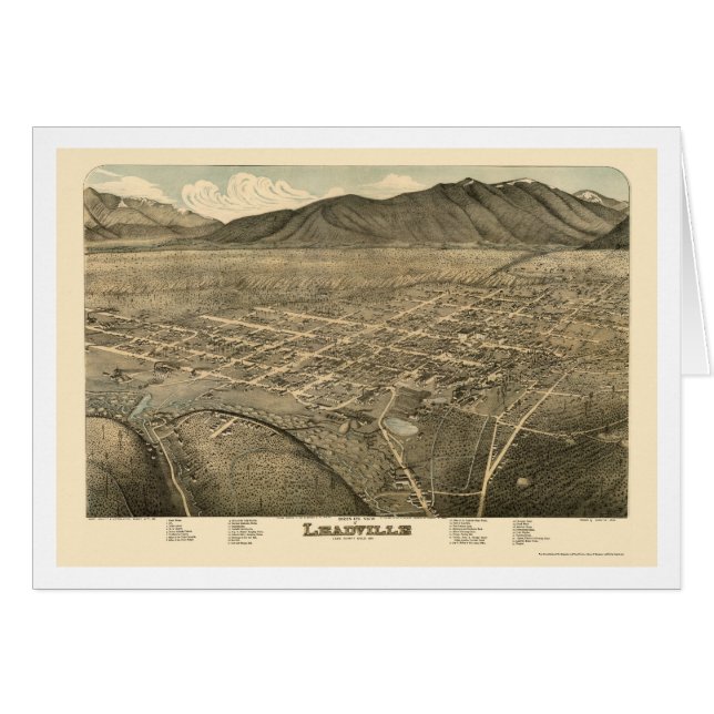 Leadville, mapa panorámico del CO - 1879 (Anverso (Horizontal))