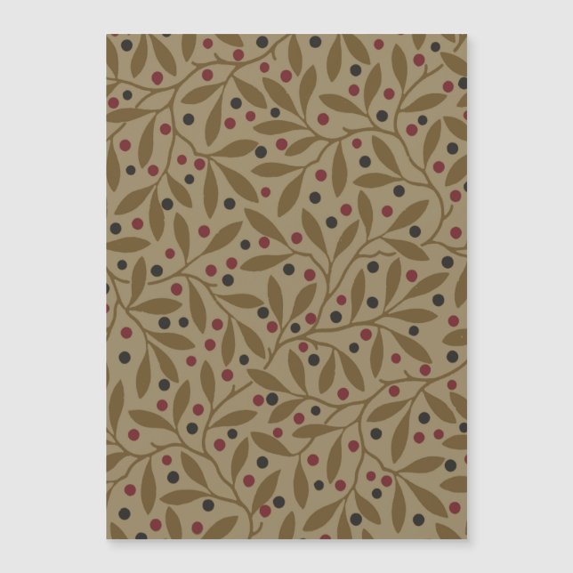 Leaf Berry Classic Colored Bonito Pattern Art (Anverso)