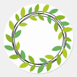 Leaf wreath Pegatina