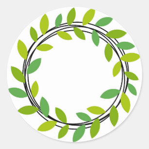 Leaf wreath Pegatina
