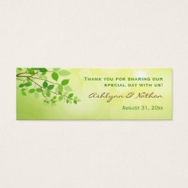 Leafy Branch Wedding Favor Etiqueta