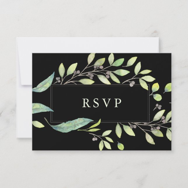 Leafy Green | RSVP de cascarilla de color negro (Anverso)