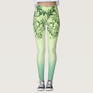 Leafy lime leggings de ensueño verde